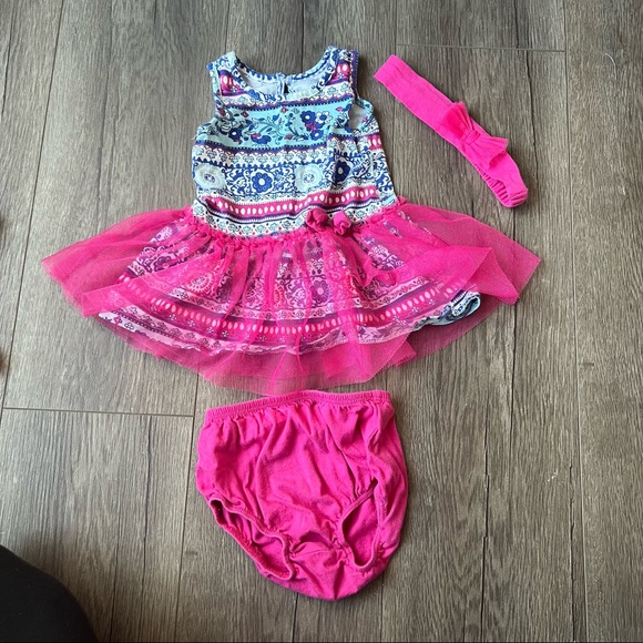 SOLD Baby Dress and Headband - Picture 2 of 5